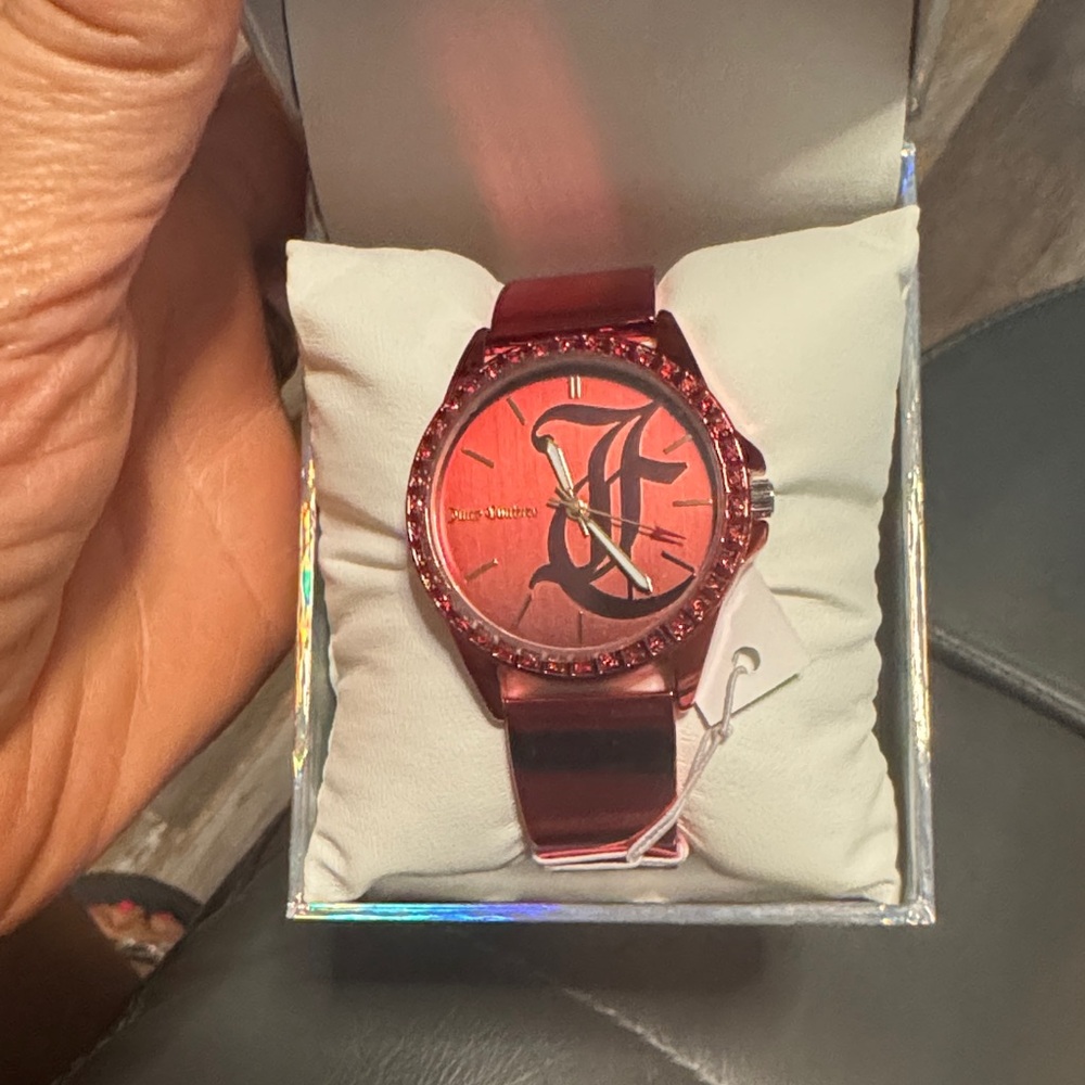 Juicy Couture Red Watch with Crystal Accents